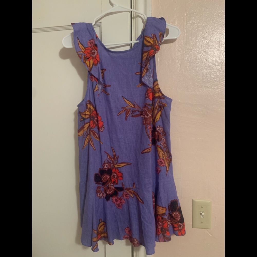 Purple linen tunic- Free People summer in Tulum